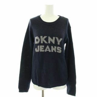 ダナキャランニューヨーク(DKNY)のダナキャランニューヨーク ジーンズ ニット セーター 長袖 ロゴ ウール混 P(ニット/セーター)