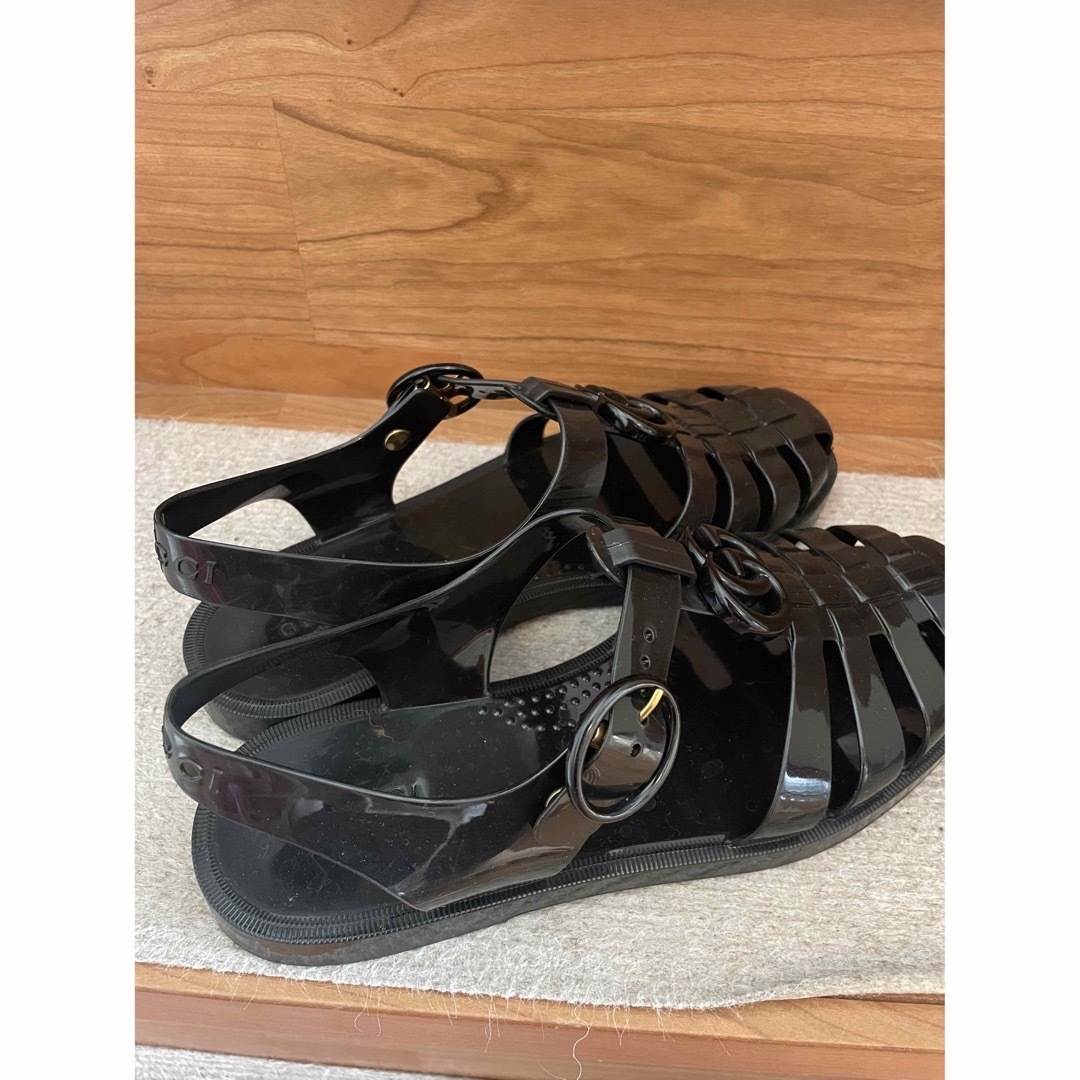 【超美品】GUCCI グッチ　グルカサンダル　ブラック