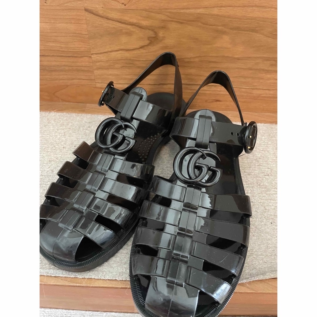 【超美品】GUCCI グッチ　グルカサンダル　ブラック