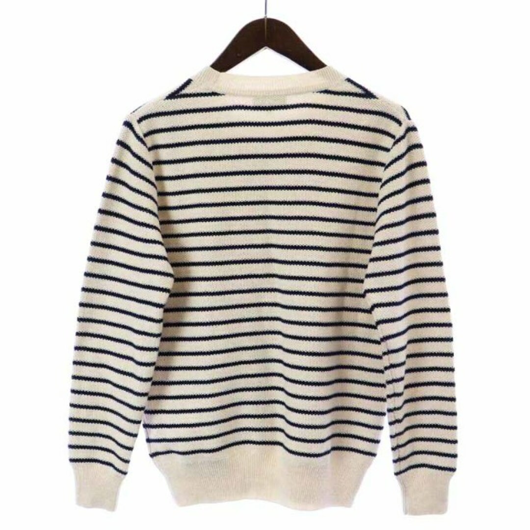 A.P.C. ニット セーター 長袖 プルオーバー ボーダー XS 白 紺