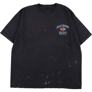 ハーレーダビッドソン(Harley Davidson)の古着 ハーレーダビッドソン Harley-Davidson 両面プリント モーターサイクル バイクTシャツ メンズXL /eaa352928(Tシャツ/カットソー(半袖/袖なし))