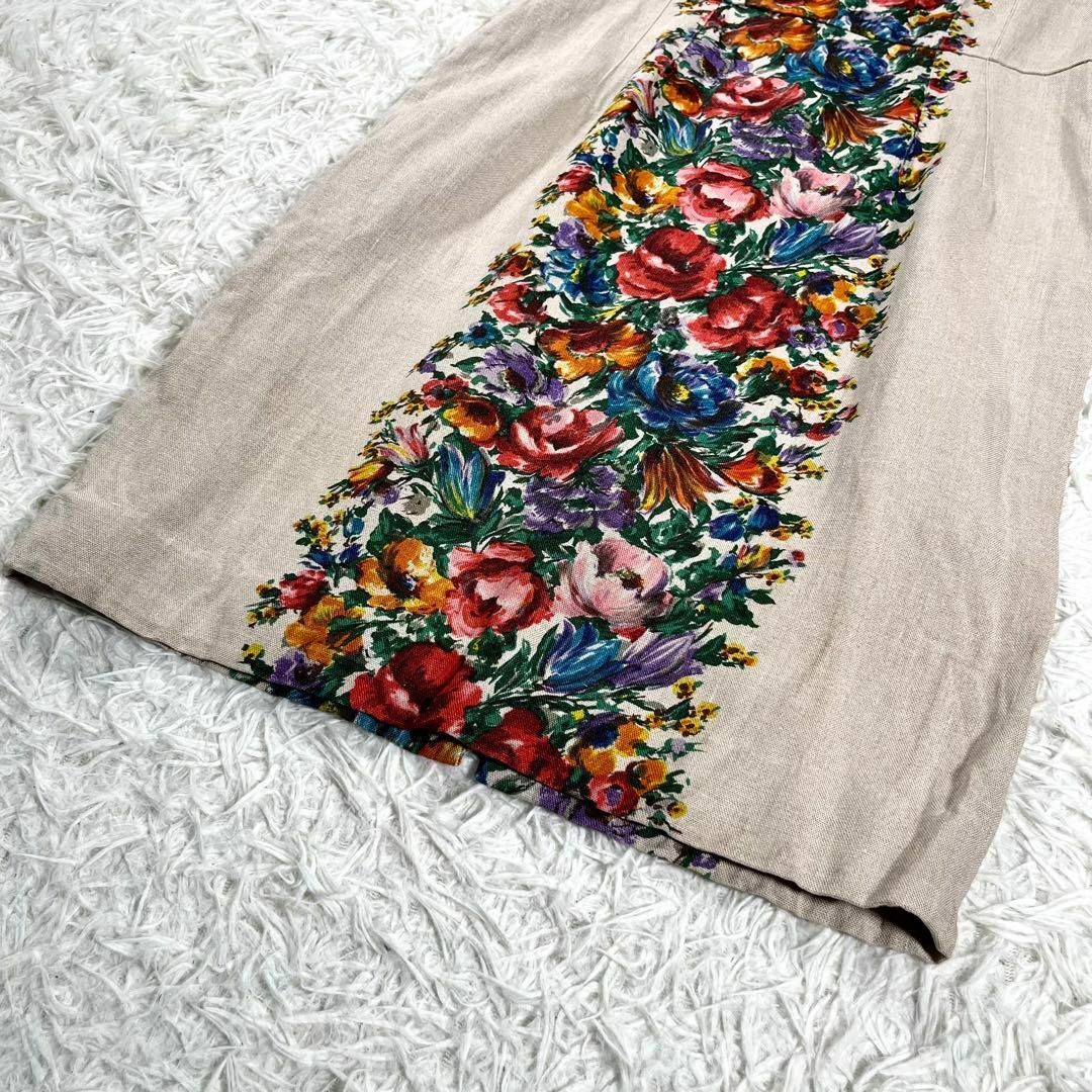 極美品】DOLCE&GABBANA リネン フローラル ノースリーブワンピース