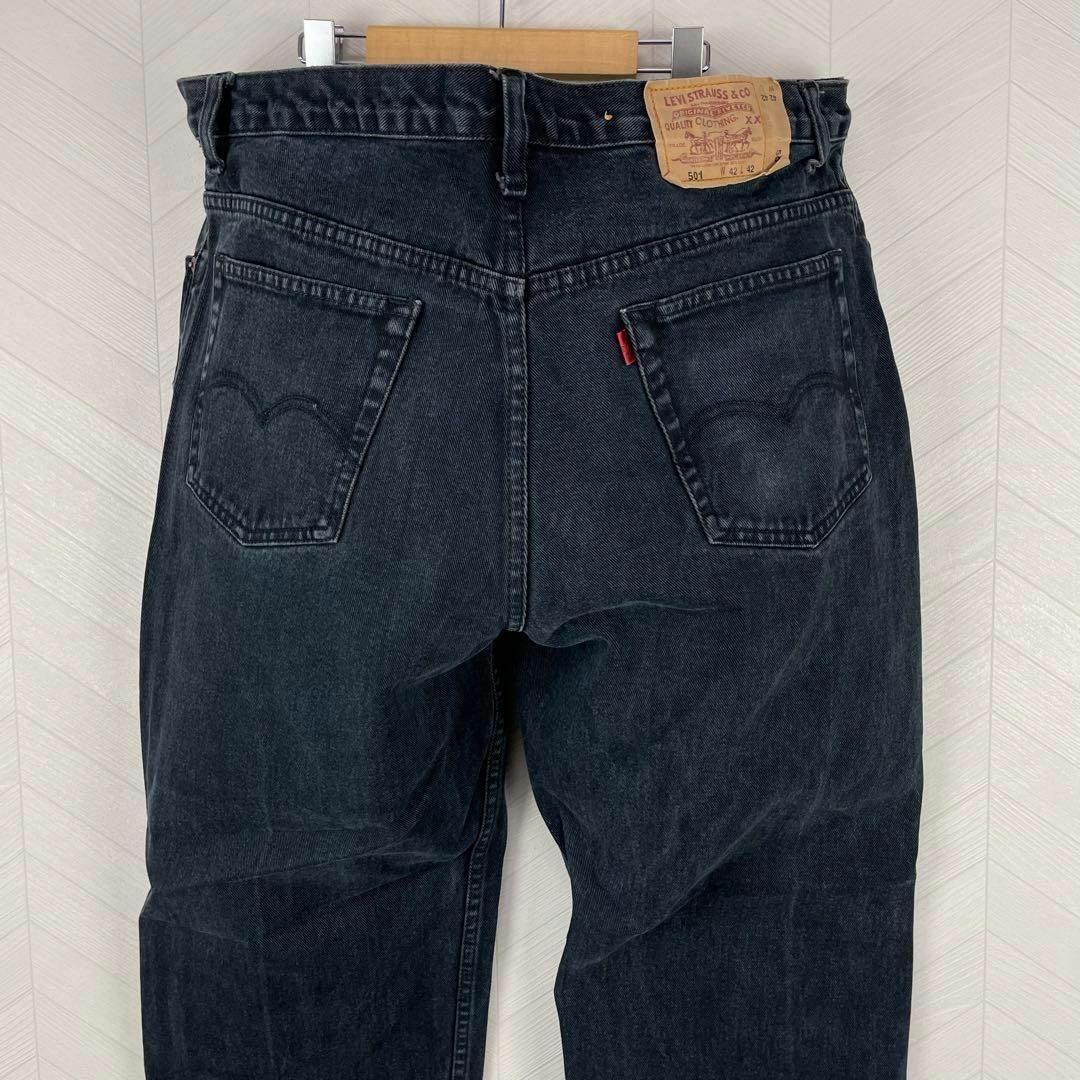 Levi's 501 ブラック デニム 超ビックサイズ ジップフライ 極太 古着