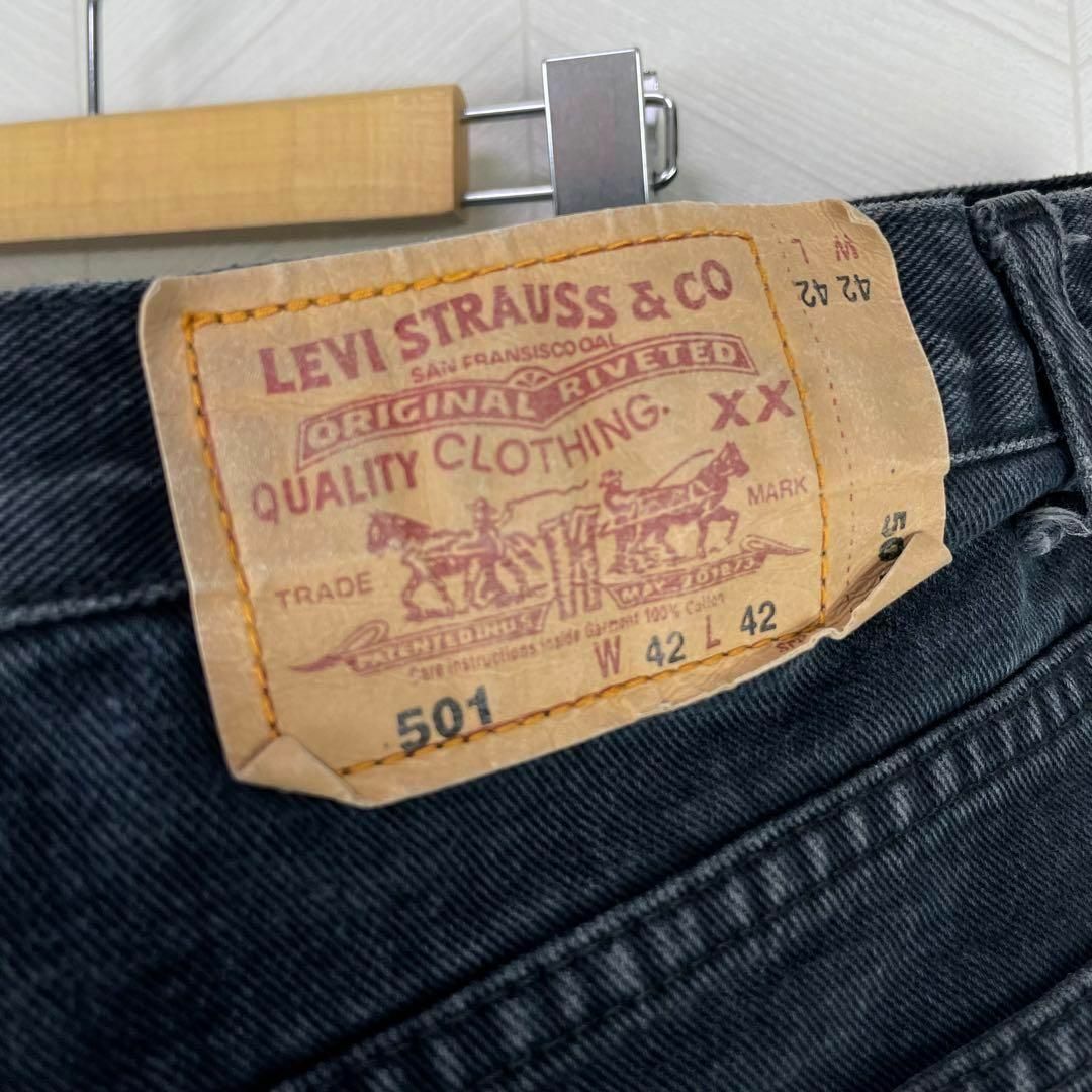 Levi's 501 ブラック デニム 超ビックサイズ ジップフライ 極太 古着