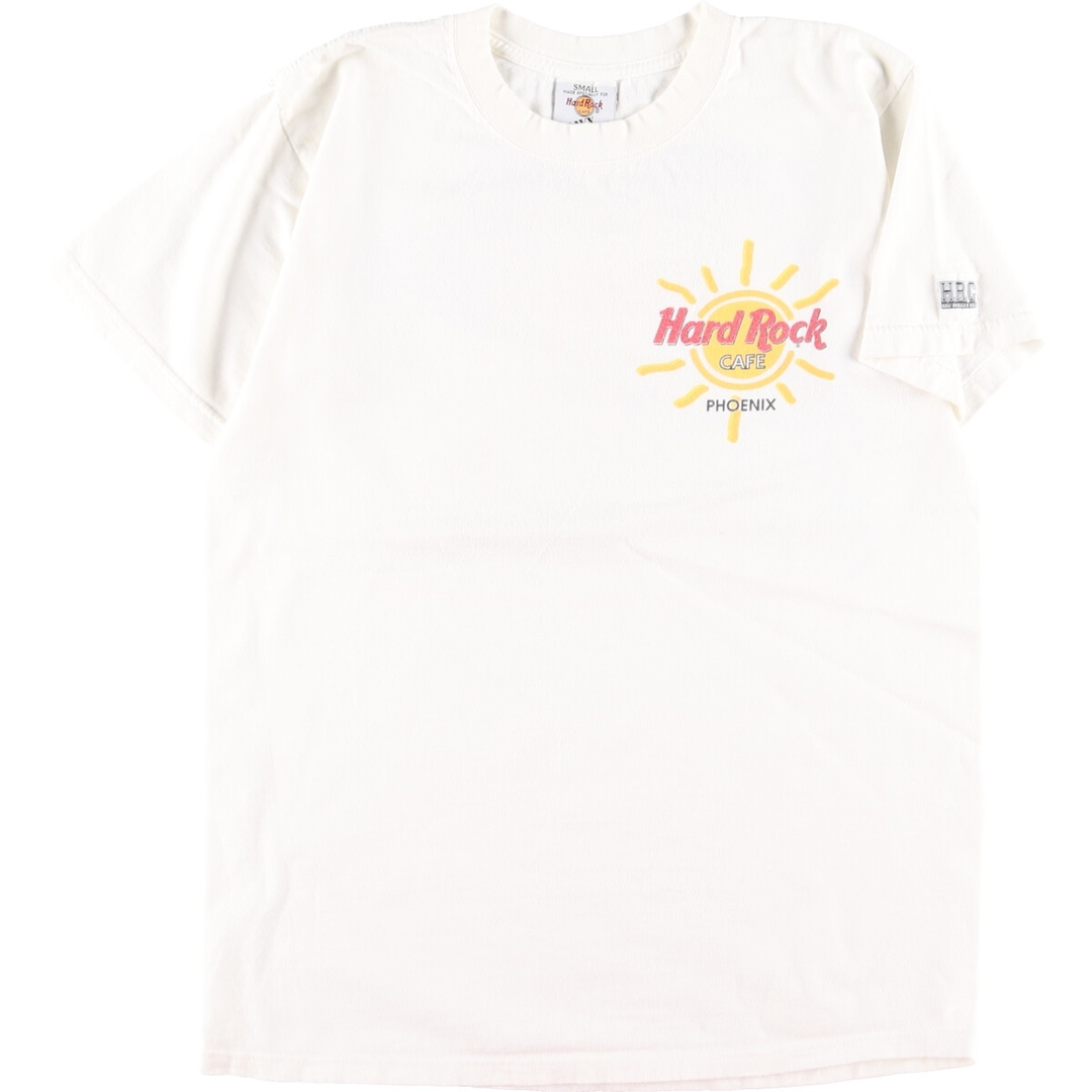 90年代 ハードロックカフェ HARD ROCK CAFE PHOENIX 両面プリント アドバタイジングTシャツ USA製 メンズM ヴィンテージ /eaa351341ホワイト系白色柄