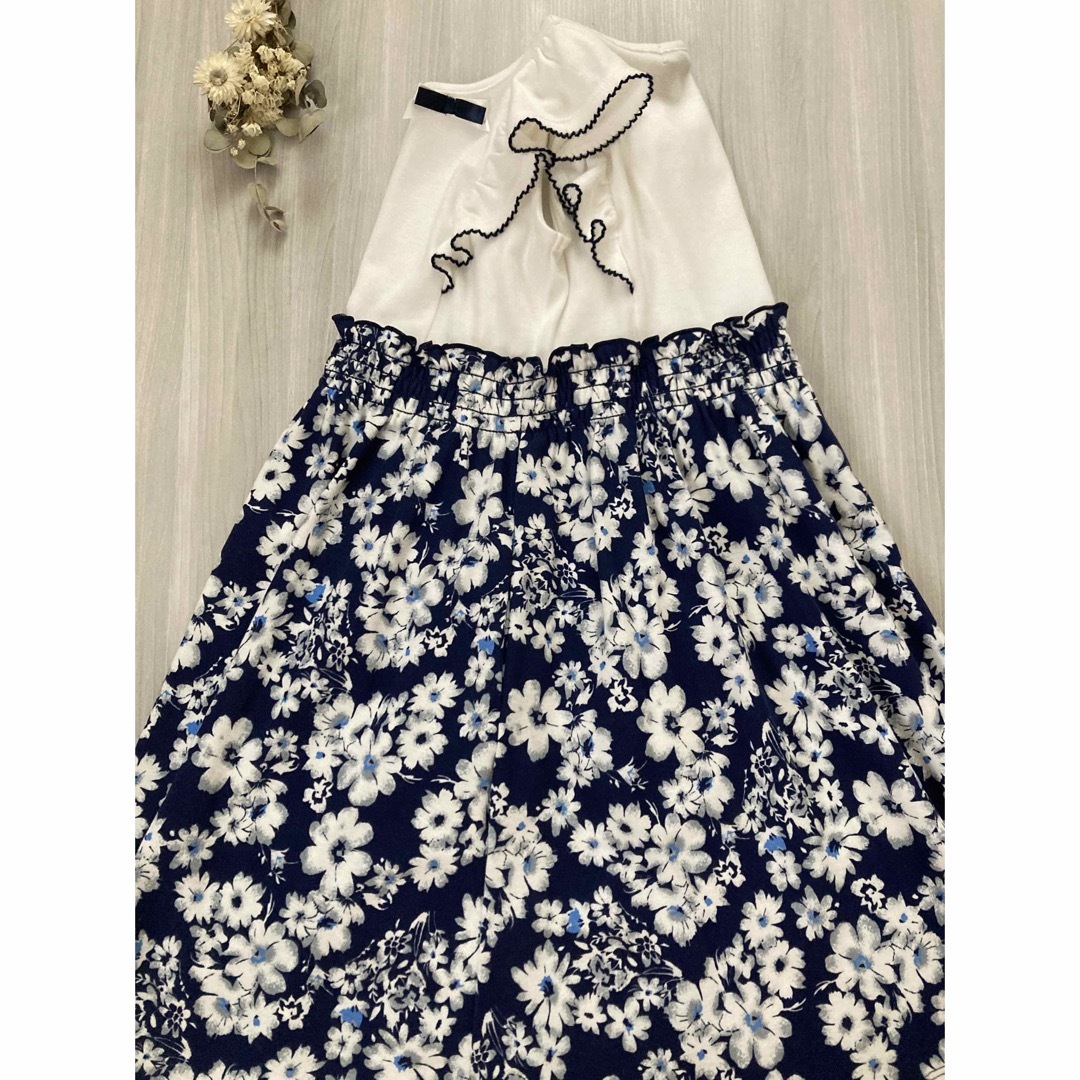 BeBe(ベベ)の【新品・未使用】ベベ　花柄ドッキングワンピース キッズ/ベビー/マタニティのキッズ服女の子用(90cm~)(ワンピース)の商品写真