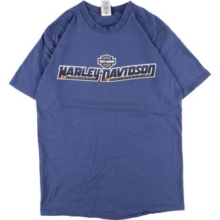 ハーレーダビッドソン(Harley Davidson)の古着 ハーレーダビッドソン Harley-Davidson 両面プリント モーターサイクル バイクTシャツ USA製 メンズM /eaa352877(Tシャツ/カットソー(半袖/袖なし))