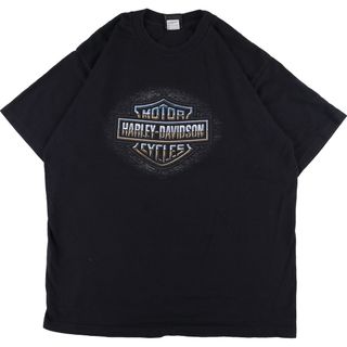 ハーレーダビッドソン(Harley Davidson)の古着 ハーレーダビッドソン Harley-Davidson 両面プリント モーターサイクル バイクTシャツ USA製 メンズL /eaa352878(Tシャツ/カットソー(半袖/袖なし))