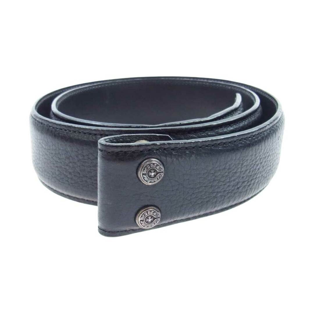 CHROME HEARTS クロムハーツ（原本無） ベルト BELT STRAP 1.5 レザー ベルト ストラップ 30インチ ブラック系