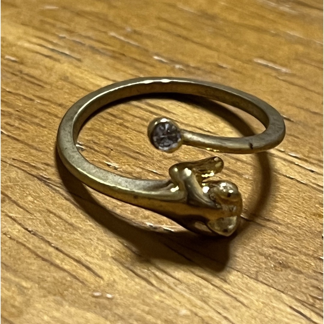 水曜日のアリス　指輪　リング　ゴールド　猫 レディースのアクセサリー(リング(指輪))の商品写真