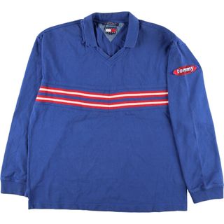 トミーヒルフィガー(TOMMY HILFIGER)の古着 トミーヒルフィガー TOMMY HILFIGER 長袖 ポロシャツ メンズXL /eaa352894(ポロシャツ)