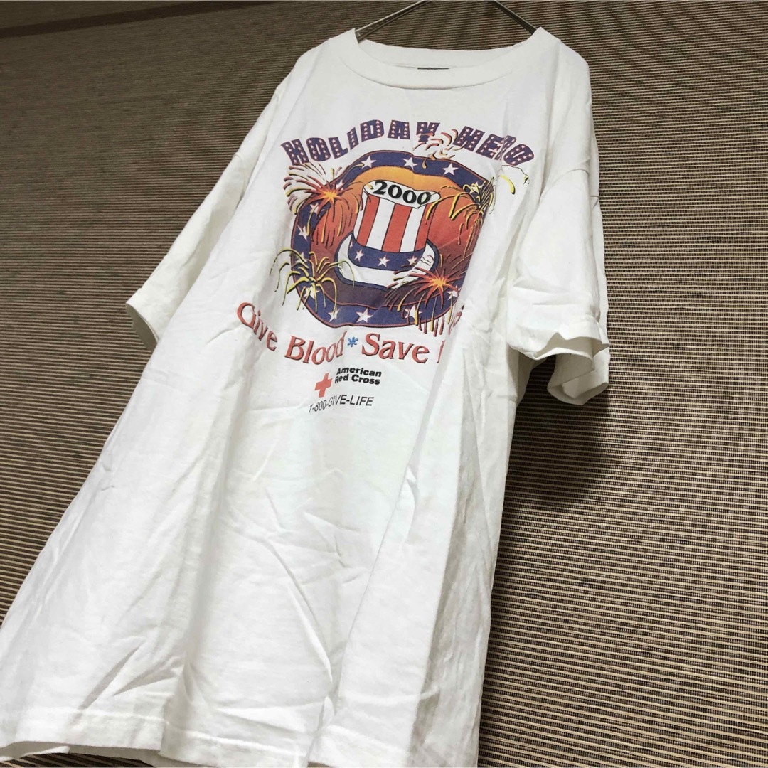 ONEITA(オニータ)の【オ二ータ】半袖Tシャツ シルクハット　アメリカ　赤十字　ライフガード59 メンズのトップス(Tシャツ/カットソー(半袖/袖なし))の商品写真