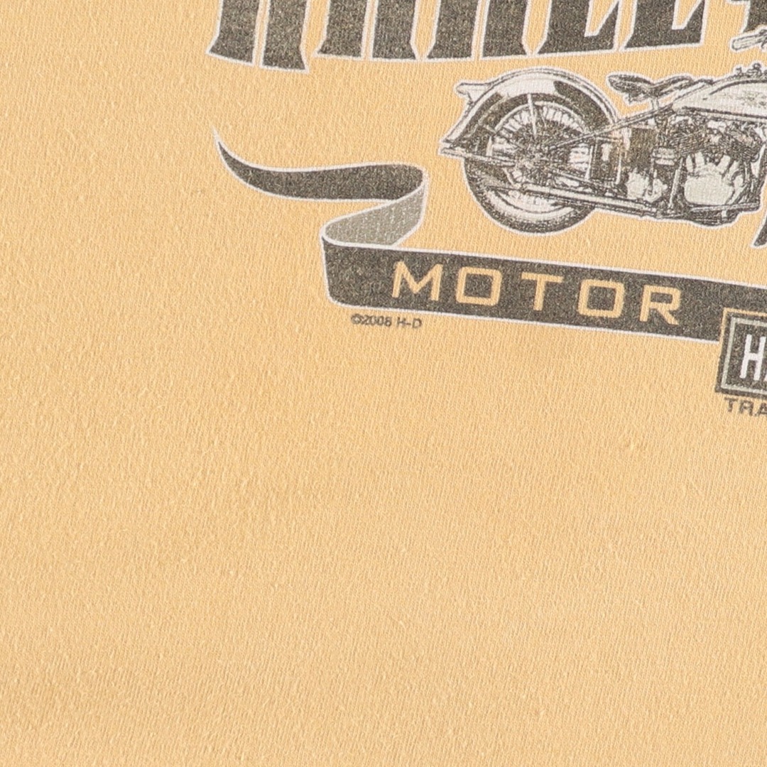 Harley Davidson(ハーレーダビッドソン)の古着 ハーレーダビッドソン Harley-Davidson 両面プリント モーターサイクル バイクTシャツ USA製 メンズXL /eaa352407 メンズのトップス(Tシャツ/カットソー(半袖/袖なし))の商品写真