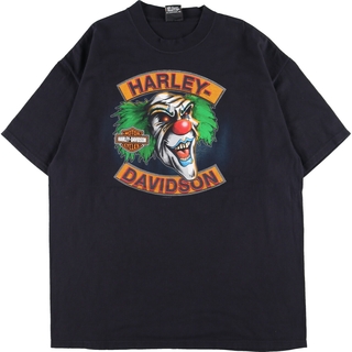 ハーレーダビッドソン(Harley Davidson)の古着 ハーレーダビッドソン Harley-Davidson 両面プリント モーターサイクル バイクTシャツ メンズXL /eaa352403(Tシャツ/カットソー(半袖/袖なし))