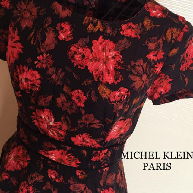 MICHEL KLEIN(ミッシェルクラン)のMICHEL KLEIN PARIS ミッシェルクラン パリ  花柄ドレスワンピ レディースのワンピース(ひざ丈ワンピース)の商品写真