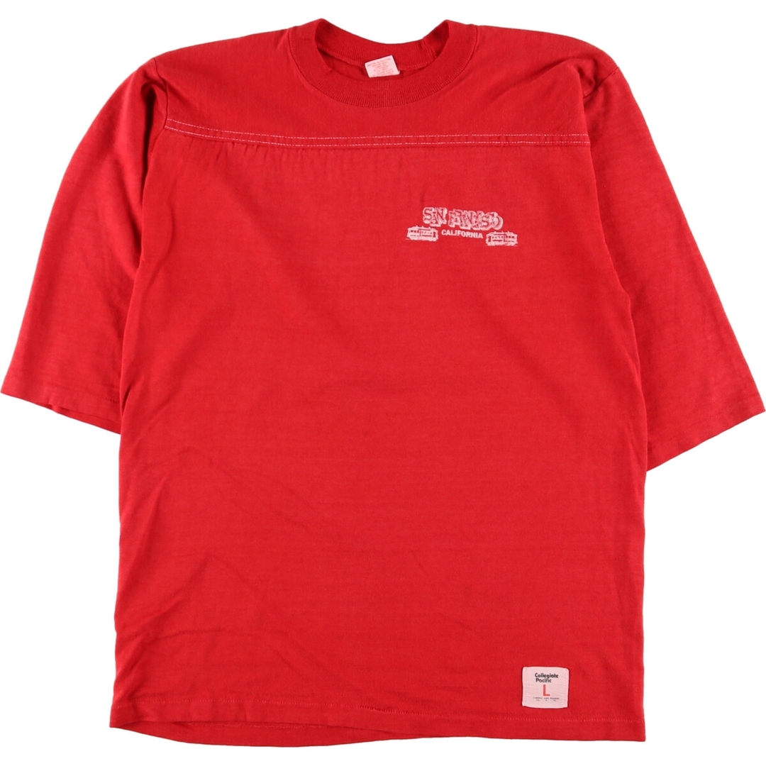 80年代 Collegiate Pacific フットボール七分袖Tシャツ USA製 メンズM ヴィンテージ /eaa352053