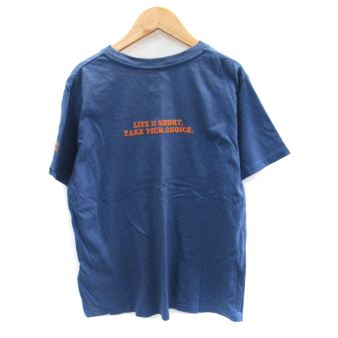 Ungrid(アングリッド)のアングリッド UNGRID Tシャツ カットソー ラウンドネック 刺繍 F 青 レディースのトップス(その他)の商品写真