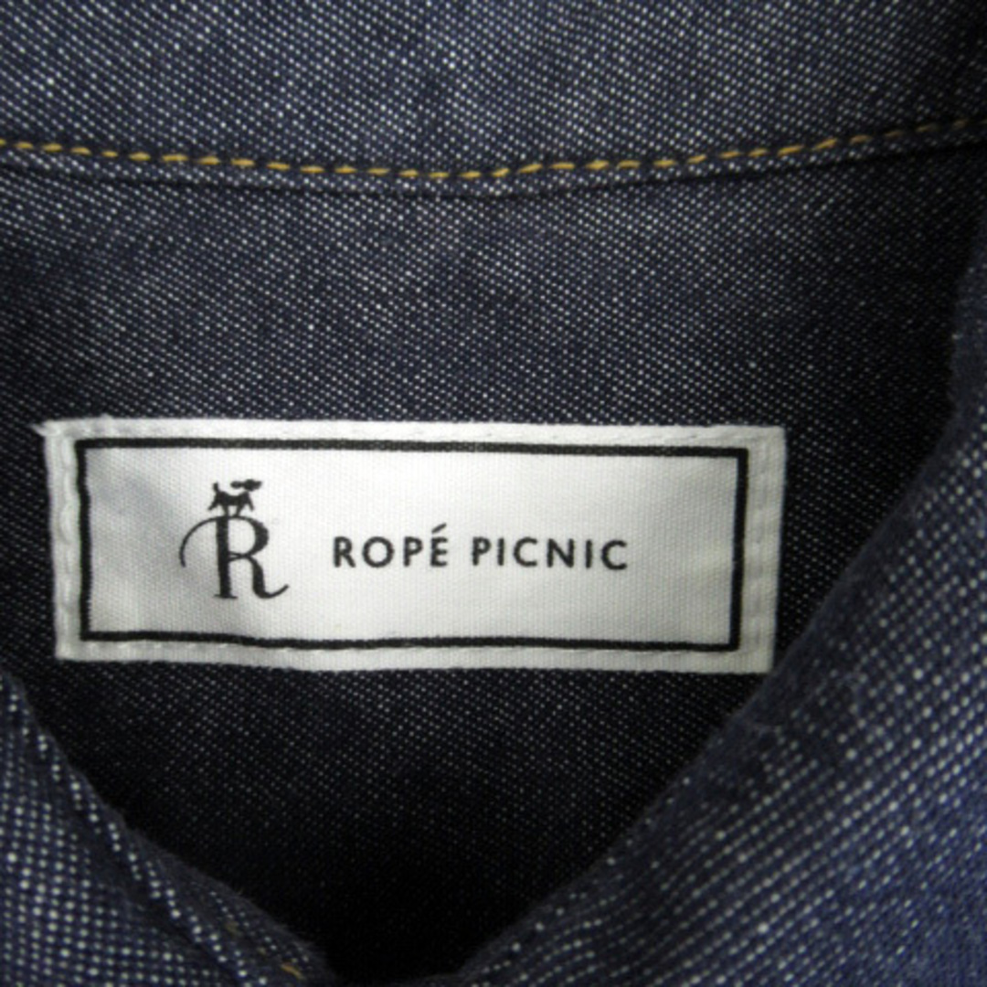 Rope' Picnic(ロペピクニック)のロペピクニック ROPE Picnic デニムシャツワンピース ミニ丈 38 紺 レディースのワンピース(ミニワンピース)の商品写真