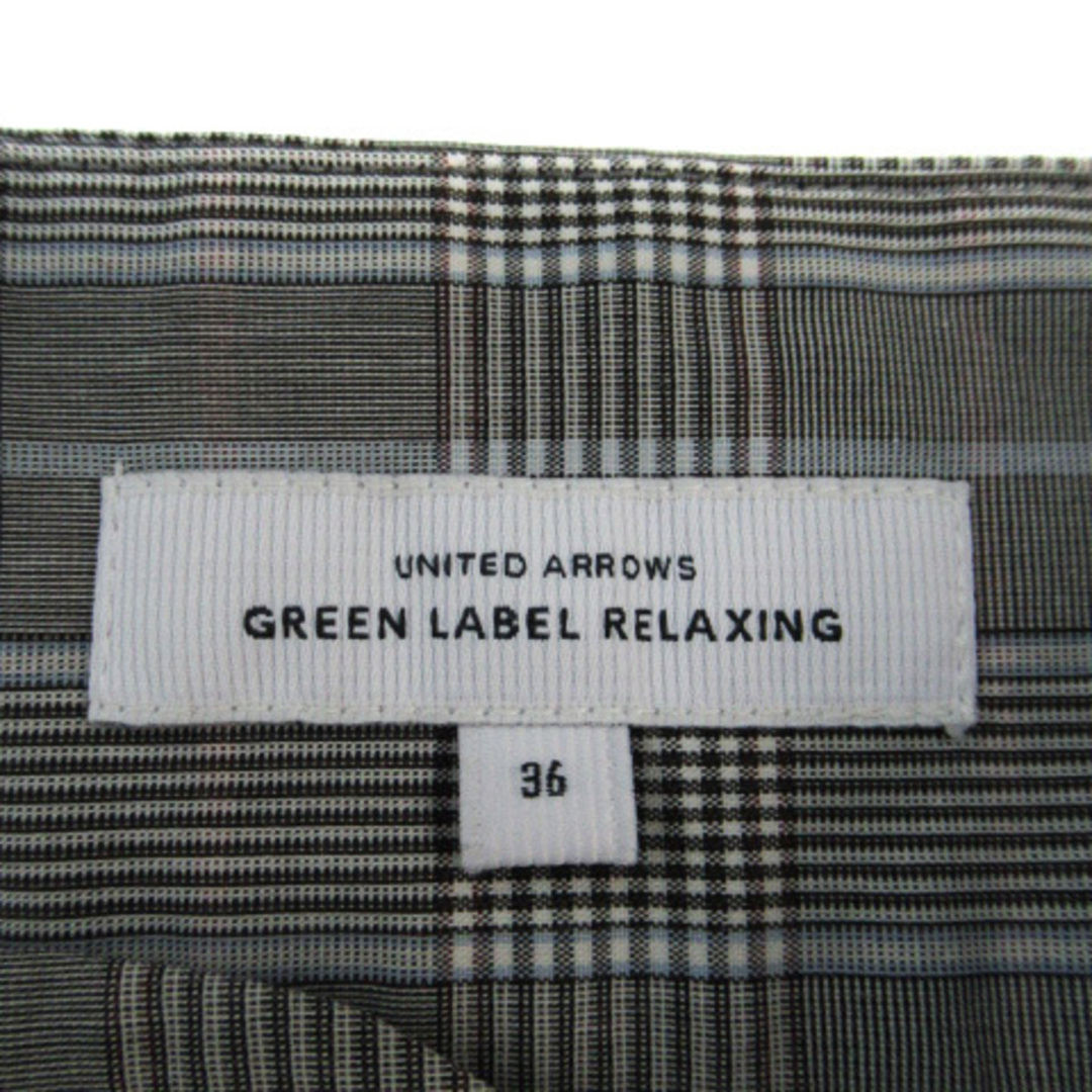 UNITED ARROWS green label relaxing(ユナイテッドアローズグリーンレーベルリラクシング)のグリーンレーベルリラクシング ワイドパンツ チェック柄 36 グレー レディースのパンツ(その他)の商品写真