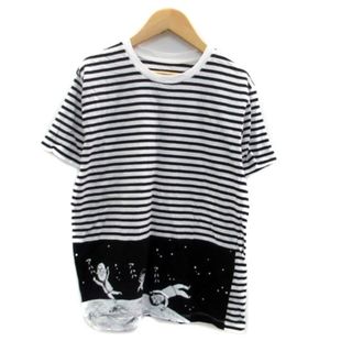 グラニフ(Graniph)のグラニフ Tシャツ カットソー 半袖 ちびまる子ちゃん S オフホワイト 黒(Tシャツ(半袖/袖なし))