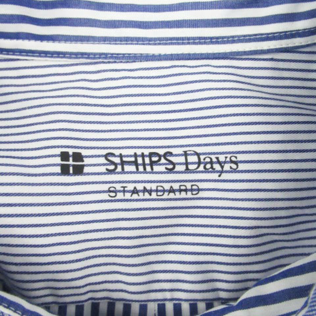 SHIPS(シップス)のシップス カジュアルシャツ 長袖 ストライプ柄 S オフホワイト 青 ブルー メンズのトップス(シャツ)の商品写真