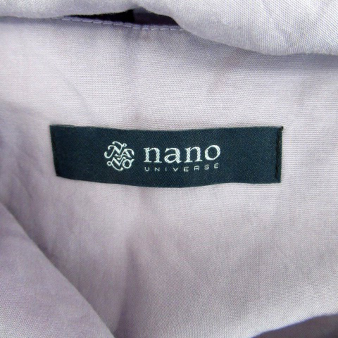 nano・universe(ナノユニバース)のナノユニバース シャツ ブラウス スリットネック 長袖 オーバーサイズ F 紫 レディースのトップス(シャツ/ブラウス(長袖/七分))の商品写真