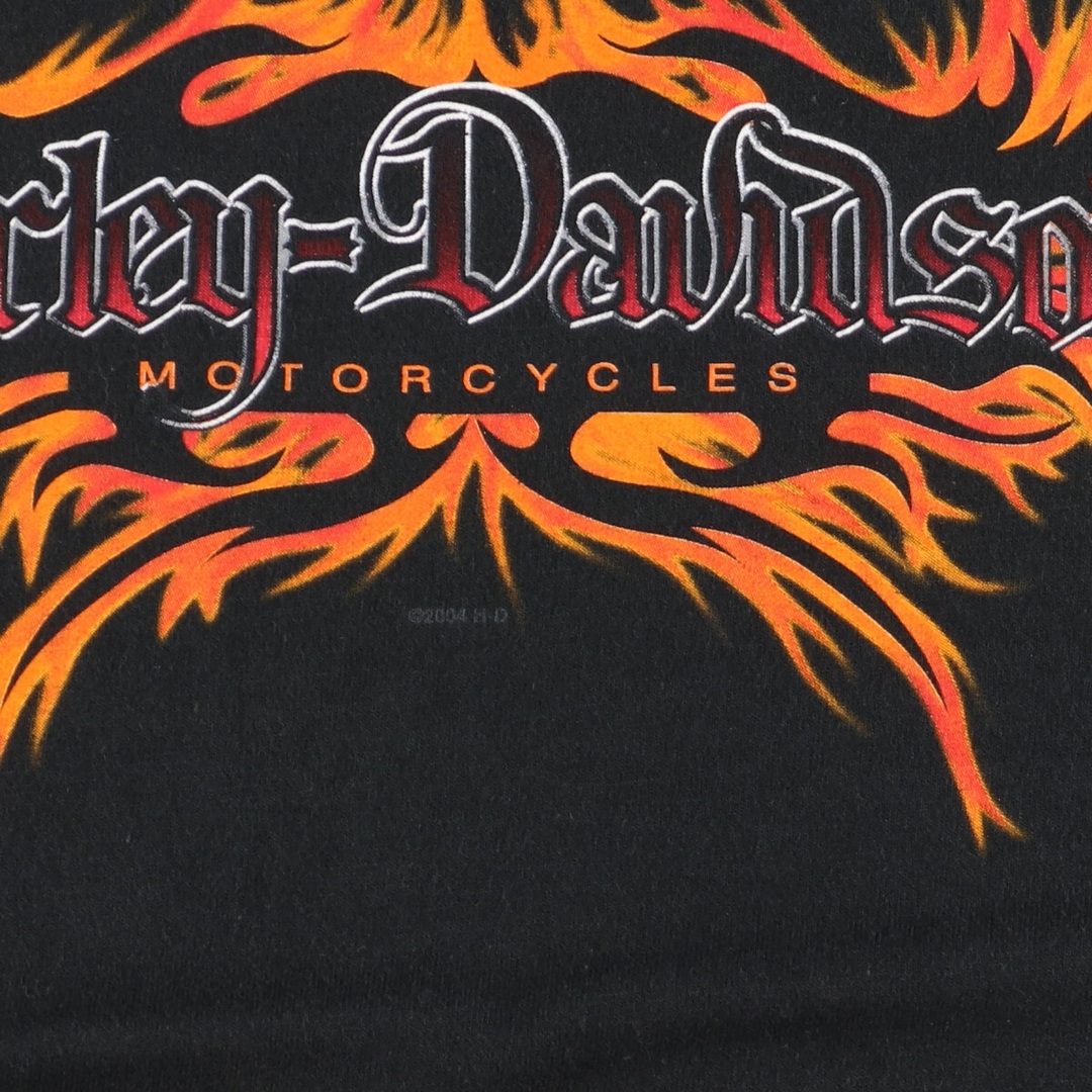 Harley Davidson(ハーレーダビッドソン)の古着 ヘインズ Hanes Harley-Davidson 両面プリント ハーレーダビッドソン モーターサイクル バイクTシャツ USA製 メンズM /eaa352073 メンズのトップス(Tシャツ/カットソー(半袖/袖なし))の商品写真