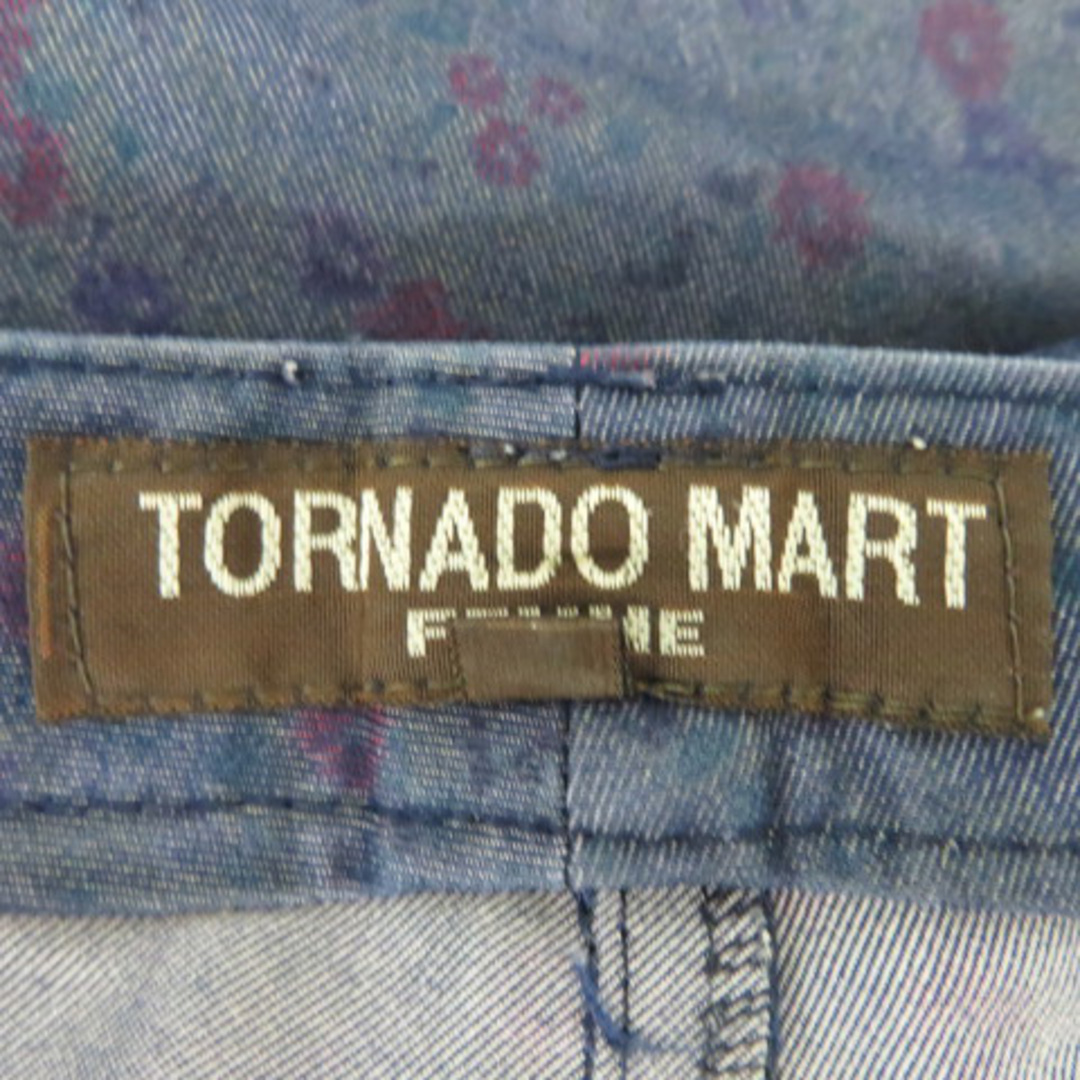 TORNADO MART FEMME(トルネードマートファム)のトルネードマート ファム テーパードパンツ アンクル丈 花柄 38 紺 ネイビー レディースのパンツ(その他)の商品写真