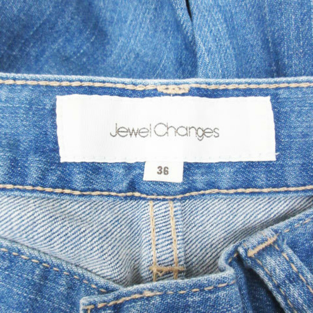 Jewel Changes(ジュエルチェンジズ)のジュエルチェンジズ アローズ デニムパンツ ジーンズ テーパードパンツ 36 青 レディースのパンツ(デニム/ジーンズ)の商品写真