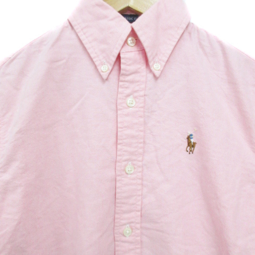 ラルフローレン カジュアルシャツ 長袖 ボタンダウン ロゴ刺繡 0 ピンク