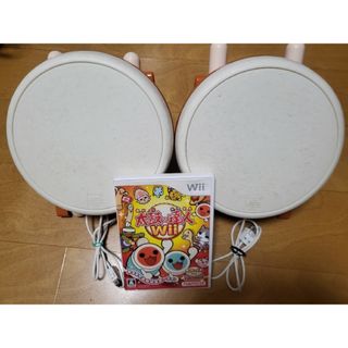 ウィー(Wii)のNintendo　Wii太鼓の達人 タタコン２個　ソフトハンドルリモコンセット(家庭用ゲーム機本体)