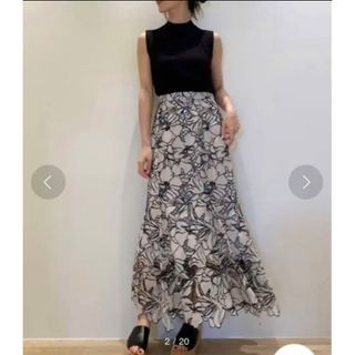 再再販! snidel カッティングレーススカート ロングスカート