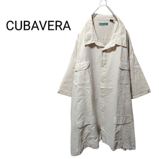 【CUBAVERA】vintage 刺繍入り リネン キューバシャツ A1060(シャツ)