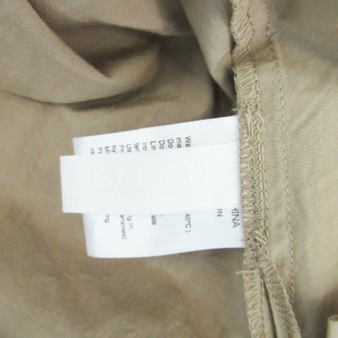 SALON(サロン)のサロン シャツ ブラウス クルーネック バックシャン オーバーサイズ F 茶色 レディースのトップス(シャツ/ブラウス(長袖/七分))の商品写真
