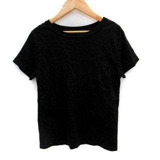 スピックアンドスパン(Spick & Span)のスピック&スパン Tシャツ カットソー 半袖 ラウンドネック 無地 黒(Tシャツ(半袖/袖なし))
