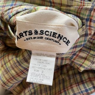 ARTS&SCIENCE ショートパンツ リバーシブル リネン チェック