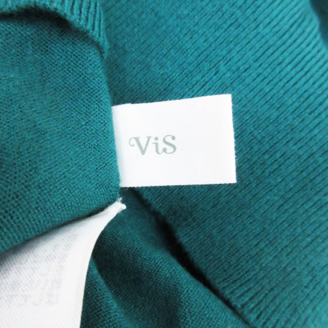 ViS(ヴィス)のビス ViS ニット カットソー 長袖 Vネック 無地 F 緑 グリーン レディースのトップス(ニット/セーター)の商品写真