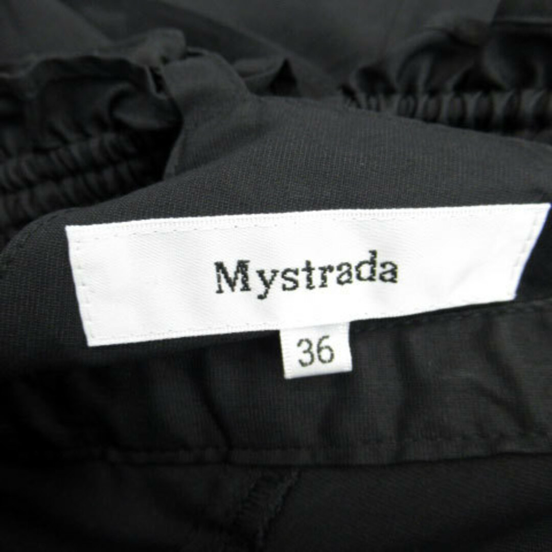 Mystrada(マイストラーダ)のマイストラーダ ブラウス カットソー 半袖 オフショルダー フリル 36 黒 レディースのトップス(シャツ/ブラウス(半袖/袖なし))の商品写真