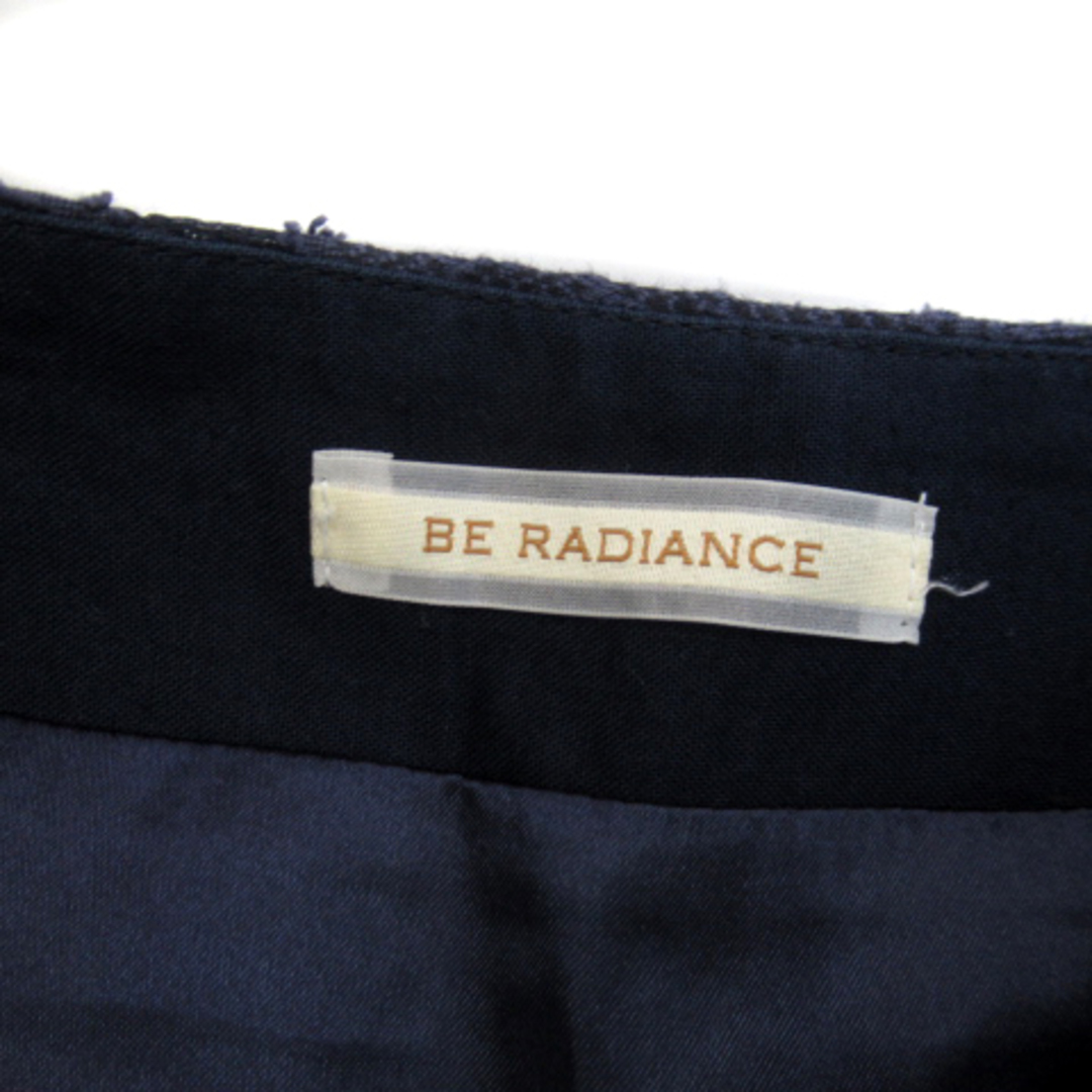 BE RADIANCE(ビーラディエンス)のビーラディエンス 台形スカート ミニ丈 花柄 レース M 紺 ネイビー レディースのスカート(ミニスカート)の商品写真