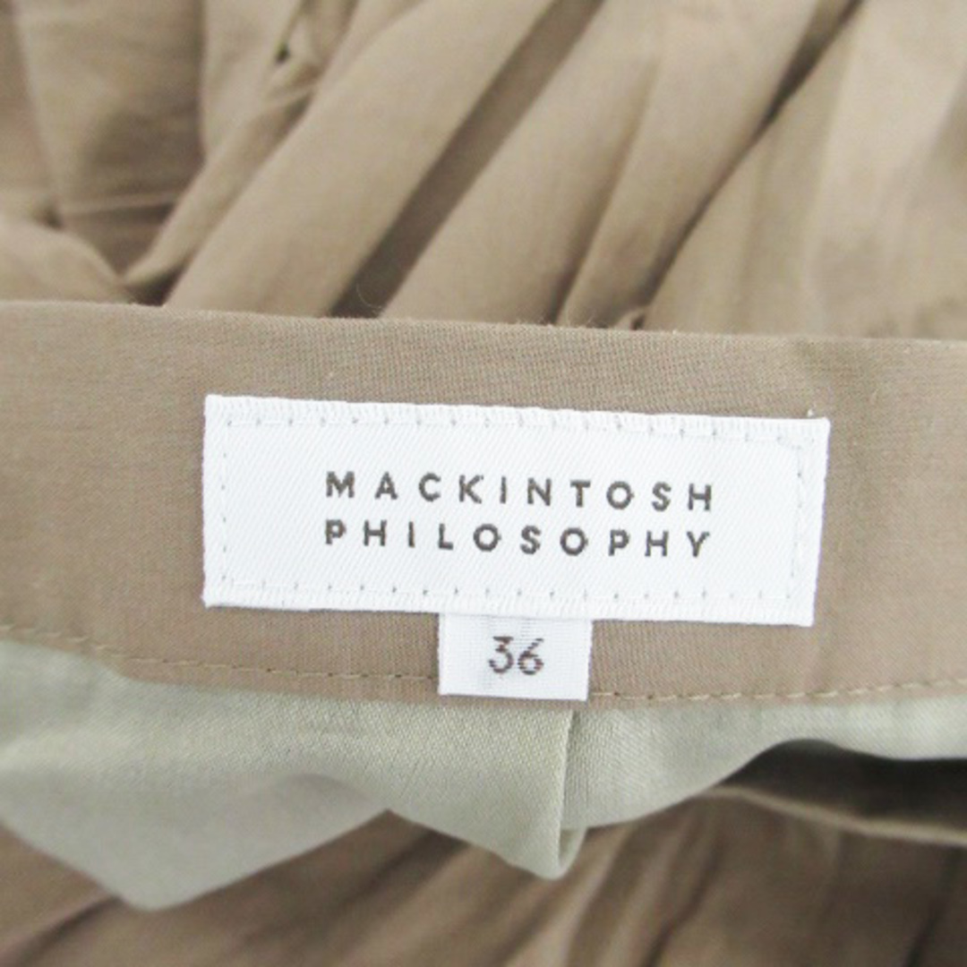 MACKINTOSH PHILOSOPHY(マッキントッシュフィロソフィー)のマッキントッシュフィロソフィー フレアスカート ミモレ丈 36 茶色 ブラウン レディースのスカート(ひざ丈スカート)の商品写真