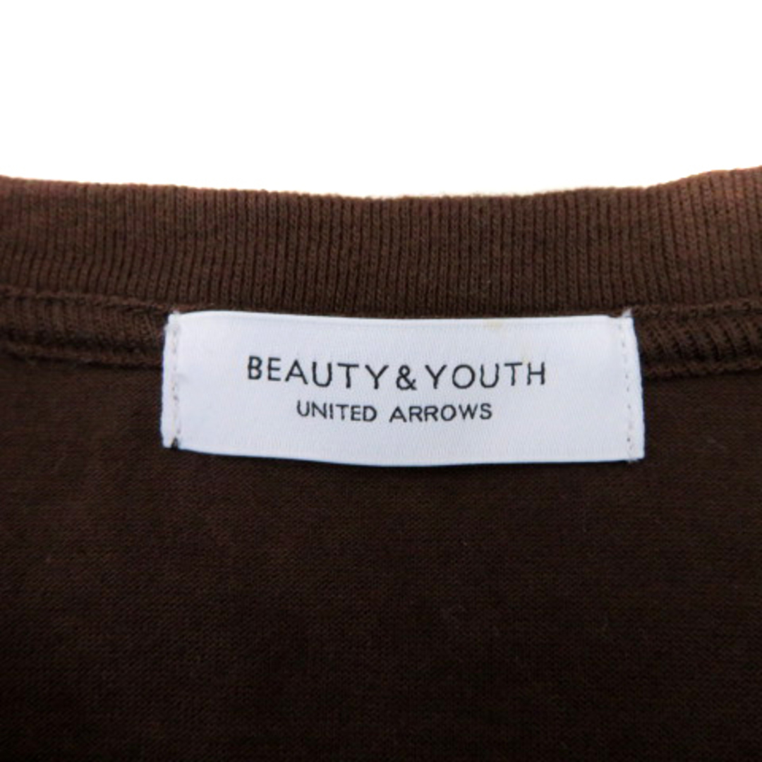 BEAUTY&YOUTH UNITED ARROWS(ビューティアンドユースユナイテッドアローズ)のユナイテッドアローズ ビューティー&ユース Tシャツ カットソー 長袖 無地 茶 レディースのトップス(Tシャツ(長袖/七分))の商品写真