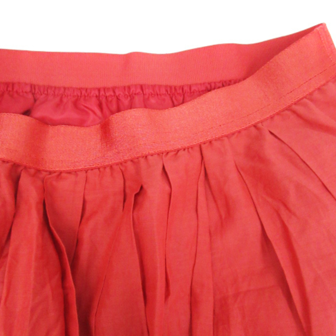 BEAUTY&YOUTH UNITED ARROWS(ビューティアンドユースユナイテッドアローズ)のB&Y ユナイテッドアローズ フレアスカート ミモレ丈 無地 F 赤 /FF36 レディースのスカート(ひざ丈スカート)の商品写真