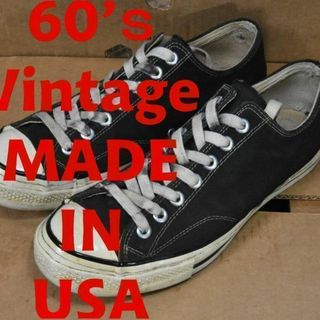 コンバース(CONVERSE)のチャックテイラー 黒 USA製 60s c 三ツ星 コンバース ビンテージ(スニーカー)