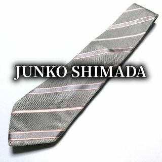 ジュンコシマダ(JUNKO SHIMADA)のジュンコシマダ レジメンタル シルバー ネクタイ B101-P16(ネクタイ)