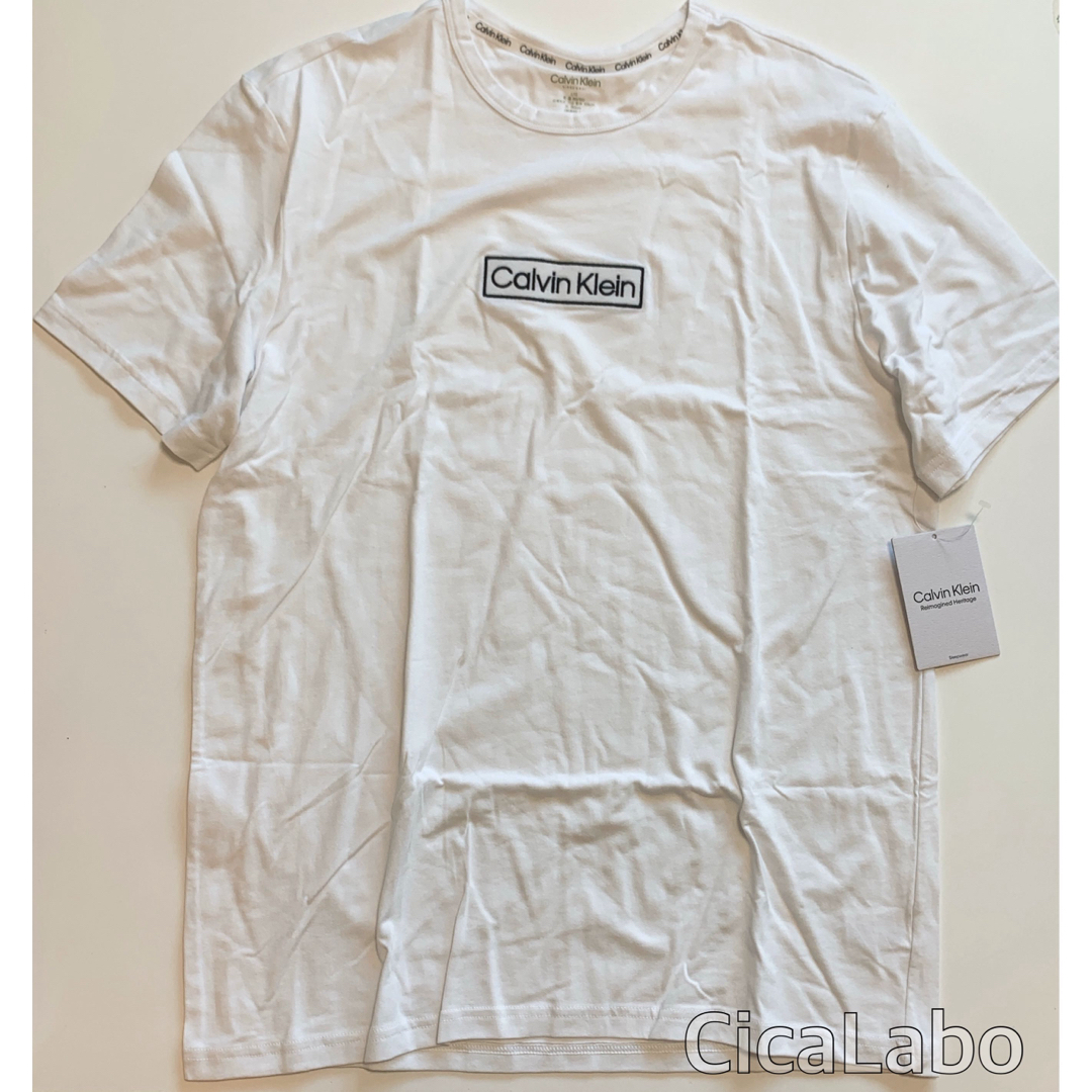 Calvin Klein(カルバンクライン)の【新品】カルバンクライン Tシャツ ヘリテージロゴ ホワイト L メンズのトップス(Tシャツ/カットソー(半袖/袖なし))の商品写真