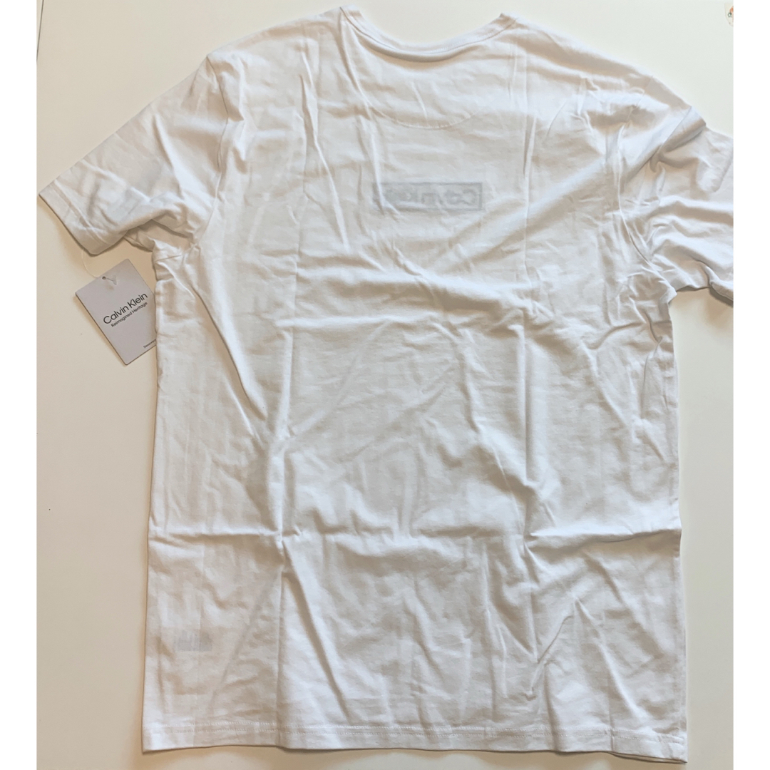 Calvin Klein(カルバンクライン)の【新品】カルバンクライン Tシャツ ヘリテージロゴ ホワイト L メンズのトップス(Tシャツ/カットソー(半袖/袖なし))の商品写真