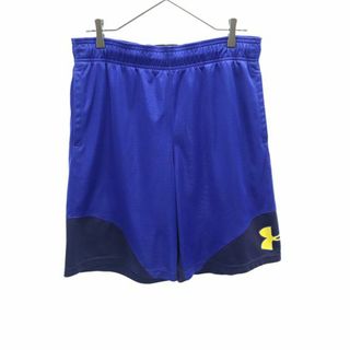 アンダーアーマー(UNDER ARMOUR)のアンダーアーマー ロゴプリント バスケパンツ LG ブルー UNDER ARMOUR メンズ 【中古】  【230712】(バスケットボール)