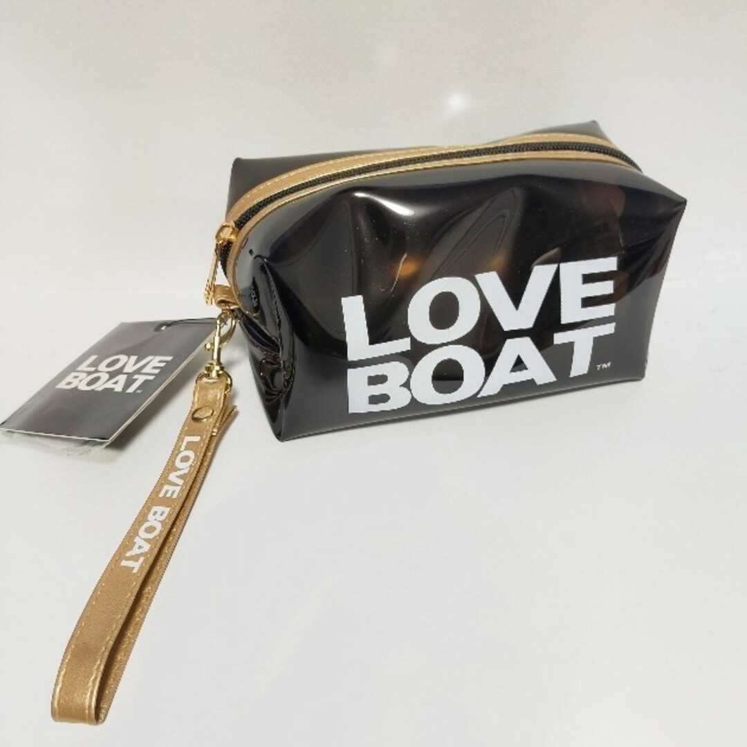 LOVE BOAT(ラブボート)の【未使用品】LOVE BOAT　クリアポーチ　ブラック レディースのファッション小物(ポーチ)の商品写真
