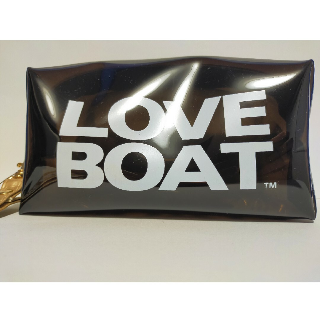 LOVE BOAT(ラブボート)の【未使用品】LOVE BOAT　クリアポーチ　ブラック レディースのファッション小物(ポーチ)の商品写真