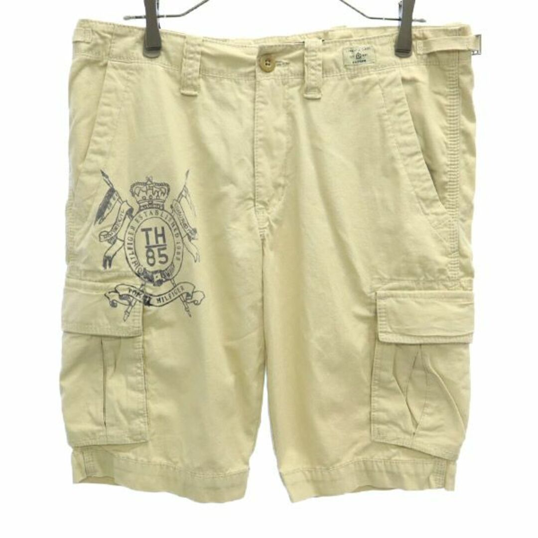 未使用タグ付きTOMMY HILFIGER本革Leatherレザーホットパンツ-